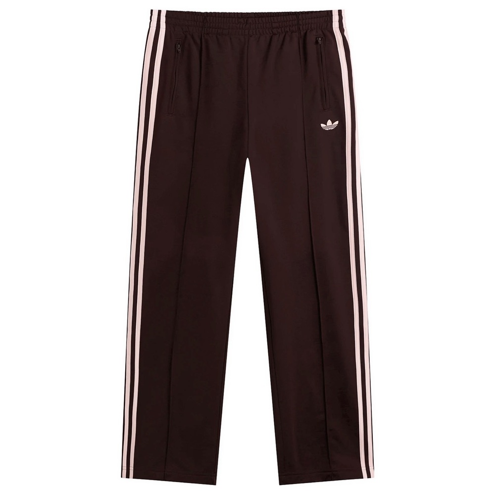 Women’s Adidas Firebird Loose Track Pants with Pink Stripes